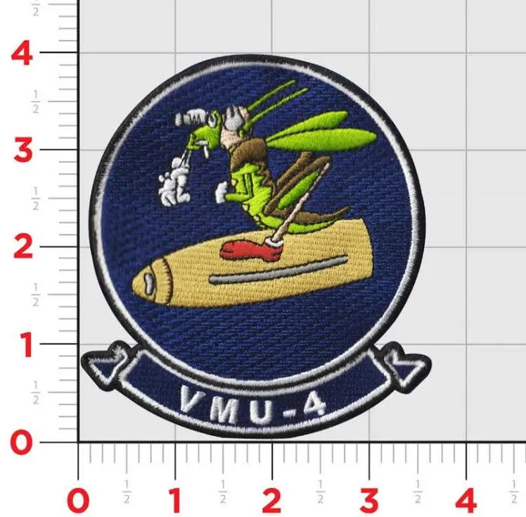 Officially Licensed Usmc Vmu-4 Grasshoppers (Evil Eyes) Patch 1