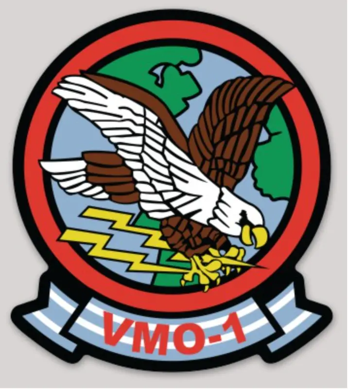 Officially Licensed Usmc Vmo-1 Squadron Sticker 1