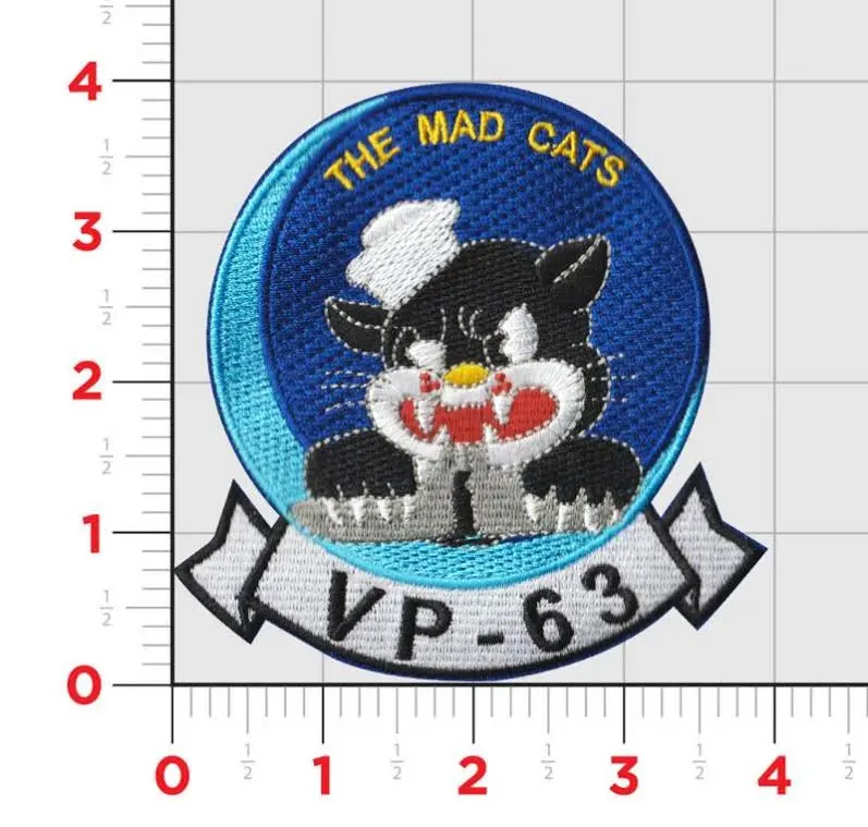 Officially Licensed Us Navy Vp-63 Mad Cats Squadron Patch 1