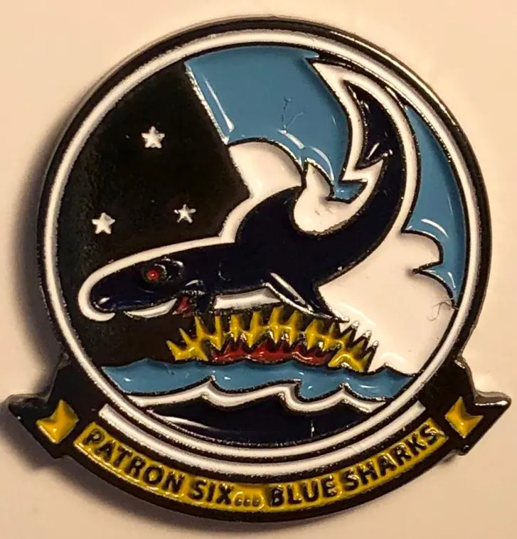 Us Navy Vp-6 Blue Sharks Pin 1