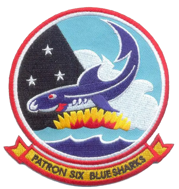Officially Licensed Us Navy Vp-6 Blue Sharks Patch 1