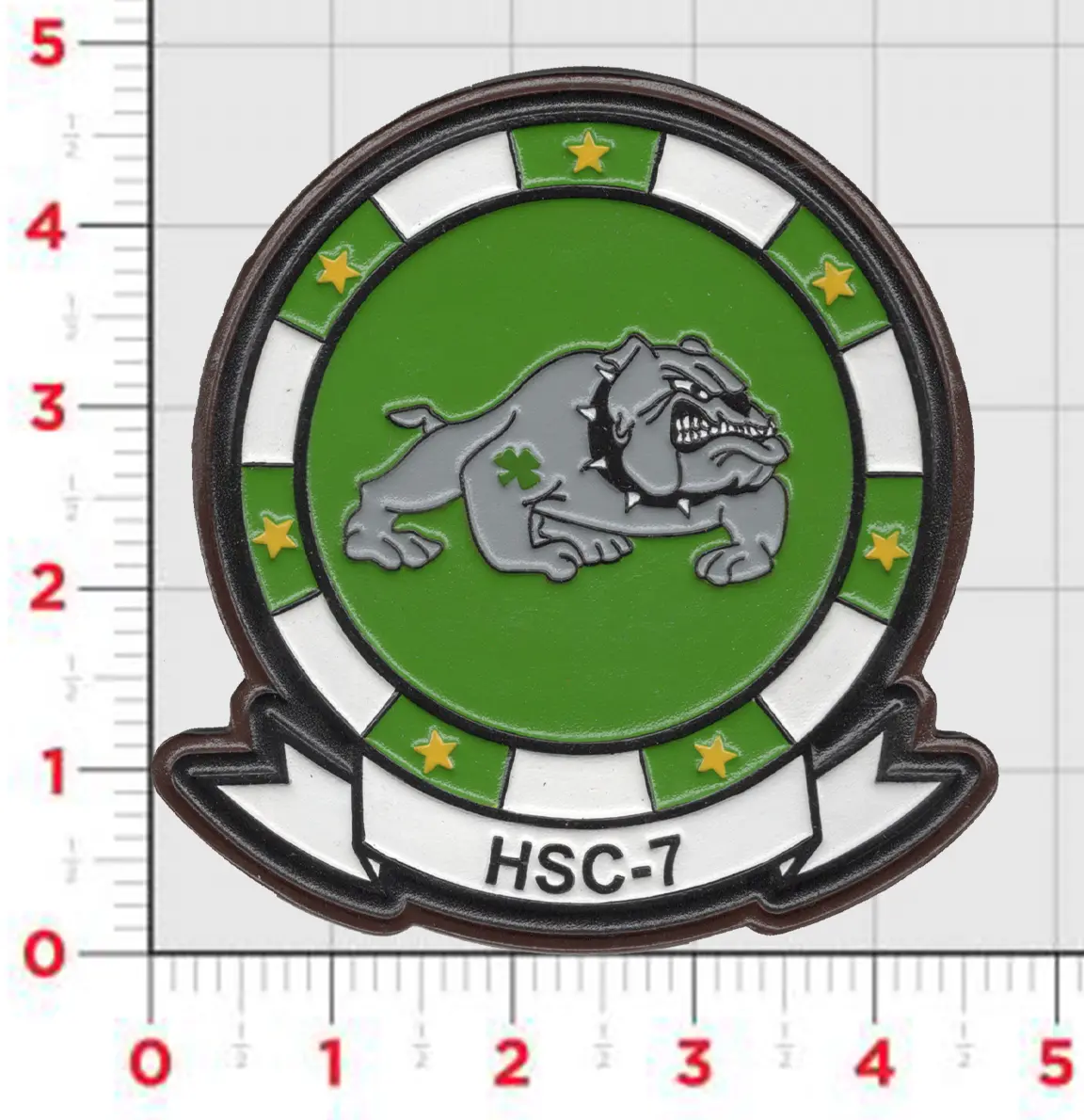 Officially Licensed Us Navy Hsc-7 Dusty Dogs Squadron Leather Patch 1