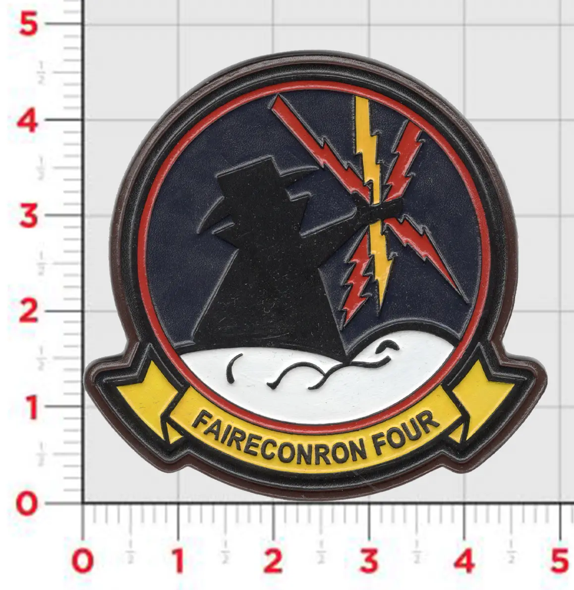 Officially Licensed Us Navy Vq-4 Shadows Leather Patch 1