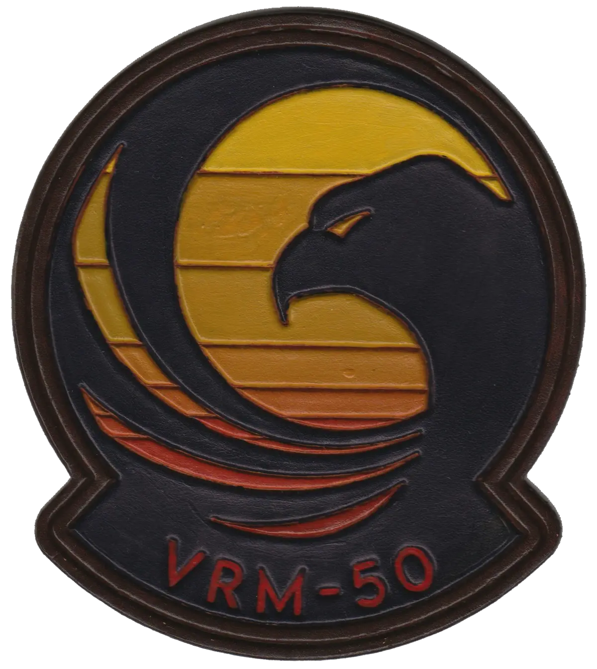 Officially Licensed Us Navy Vrm-50 Sunhawks Leather Patches 1