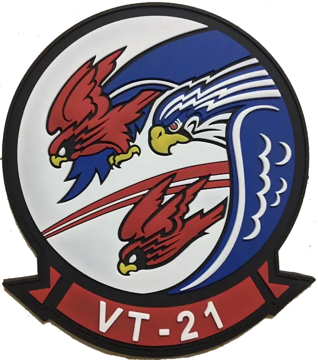 Officially Licensed Vt-21 Red Hawks Pvc Patches 1