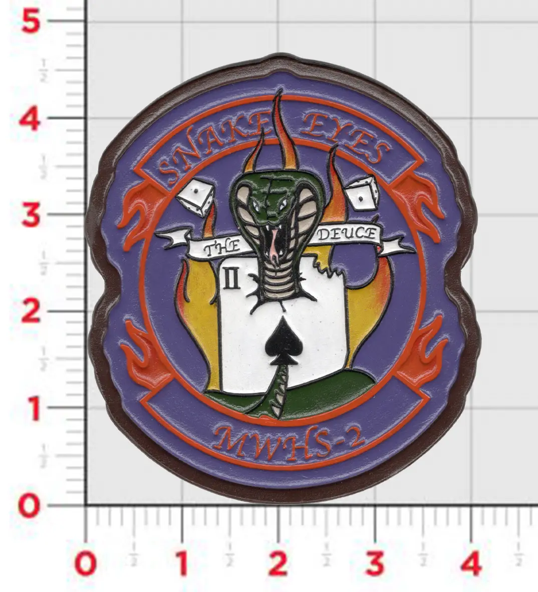Officially Licensed Mwhs-2 Snake Eyes Leather Squadron Patch 1
