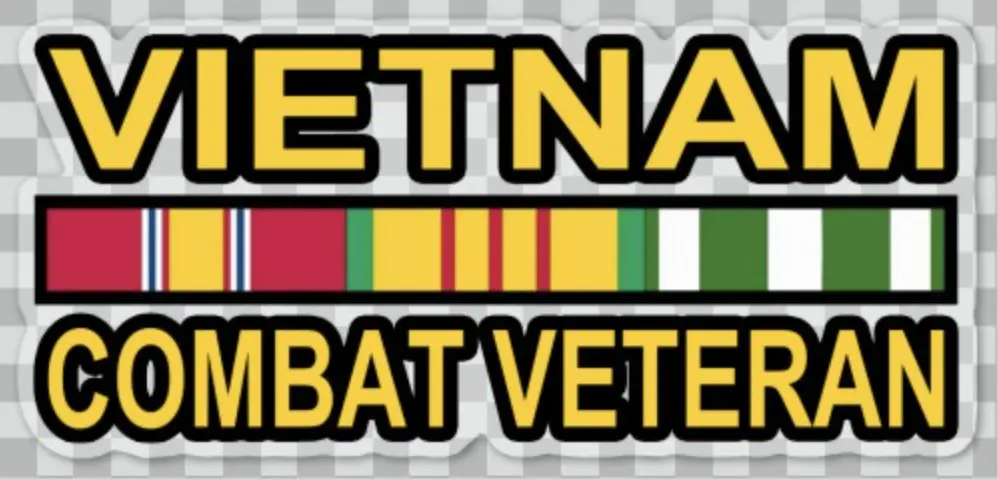 Vietnam Combat Veteran Sticker 1