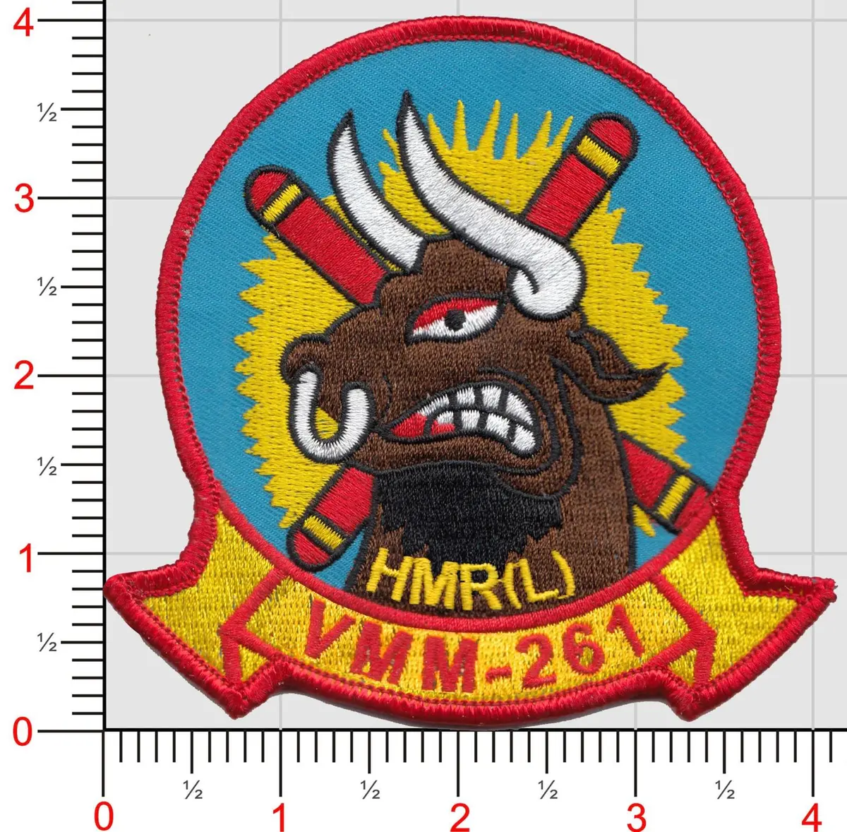 Officially Licensed Vmm-261 Raging Bulls Throwback Patch 1