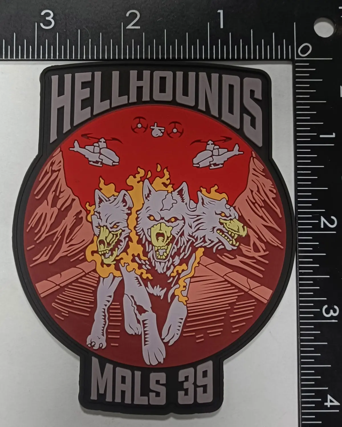 Official Mals-39 Hellhounds Pvc Chest Patch 1