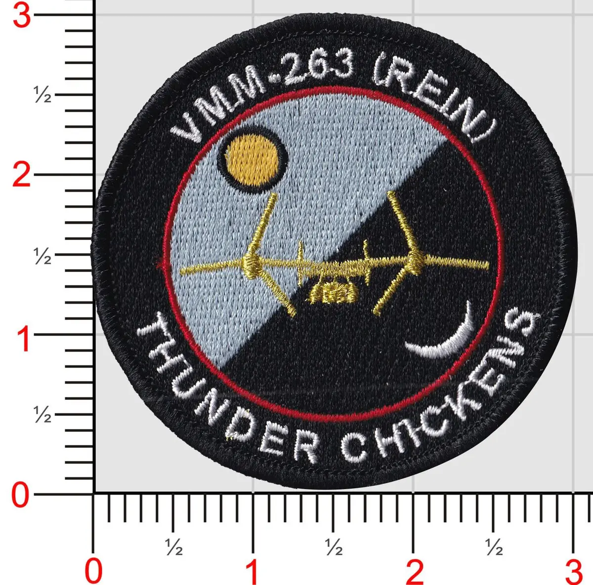Official Vmm-263 Rein Thunder Chicken Aircraft Shoulder Patches 2