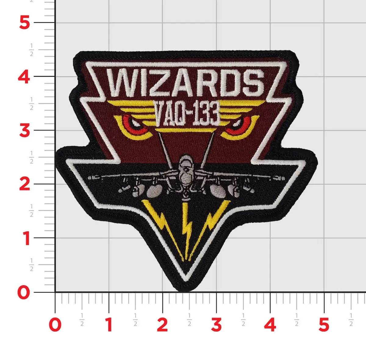 Official Vaq-133 Wizards Ea-18G Jacket Patch 1