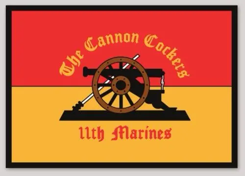 Officially Licensed Usmc 11Th Marine Regiment Cannon Cockers Sticker 1