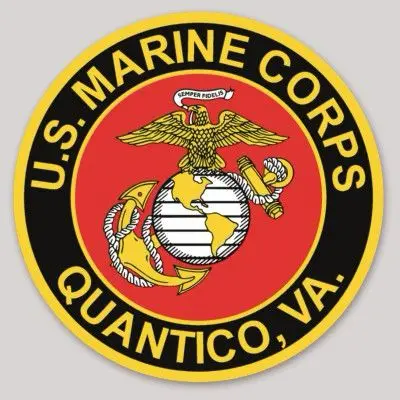 Officially Licensed Usmc Quantico Va Sticker 1