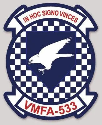 Officially Licensed Usmc Vmfa-533 Hawks Squadron Sticker 1