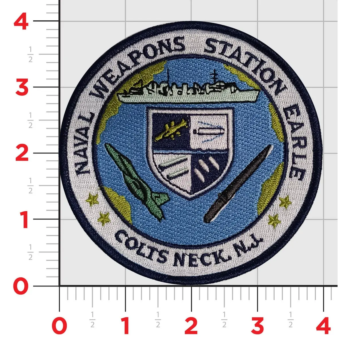 Officially Licensed Us Navy Naval Weapons Station Earle Patch 1