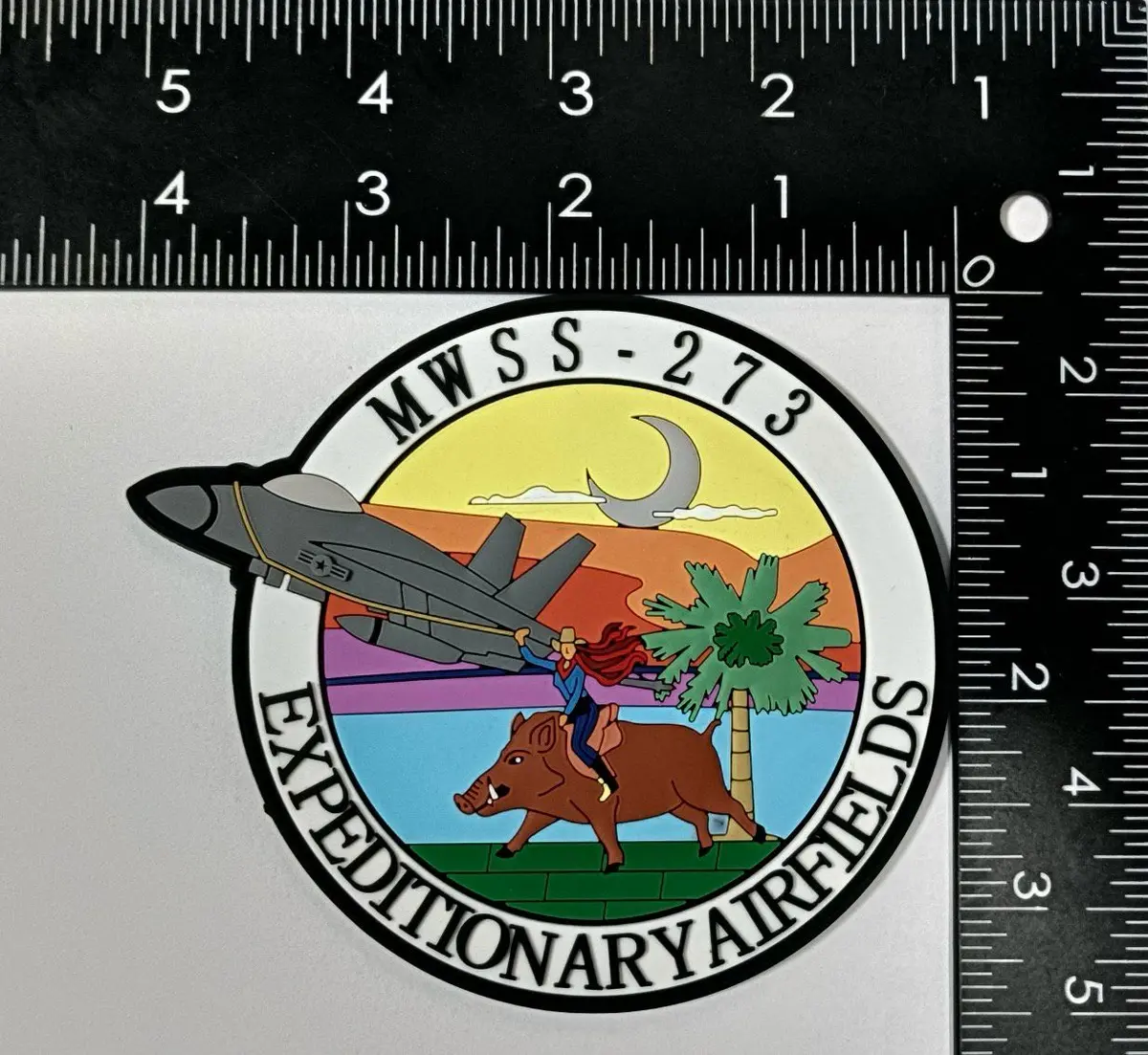 Official Mwss-273 Sweathogs Expeditionary Airfields Pvc Patch 1
