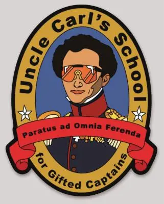 Uncle Carl's School For Gifted Captains Expeditionary Warfare Sticker 1
