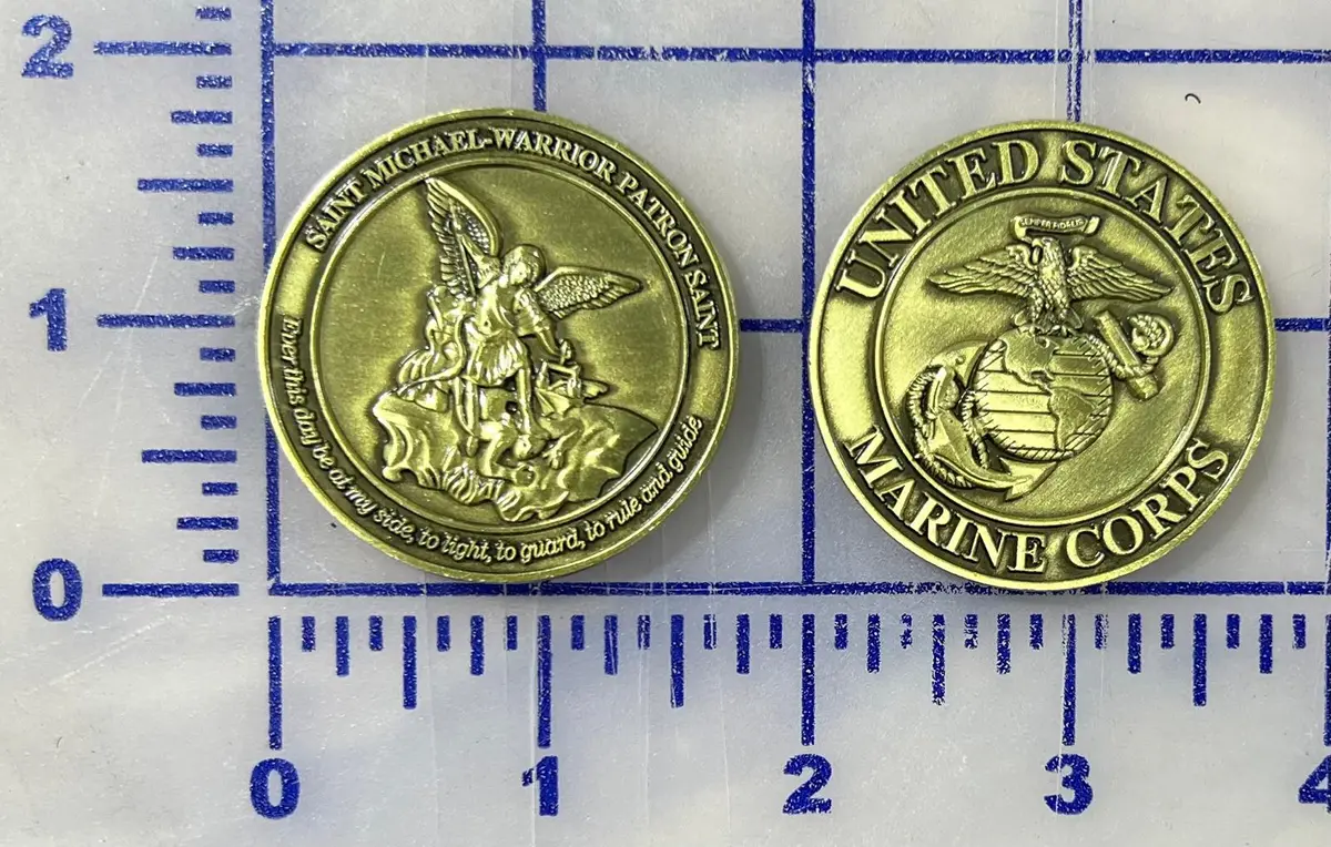 Officially Licensed Usmc St Michael Coin 1