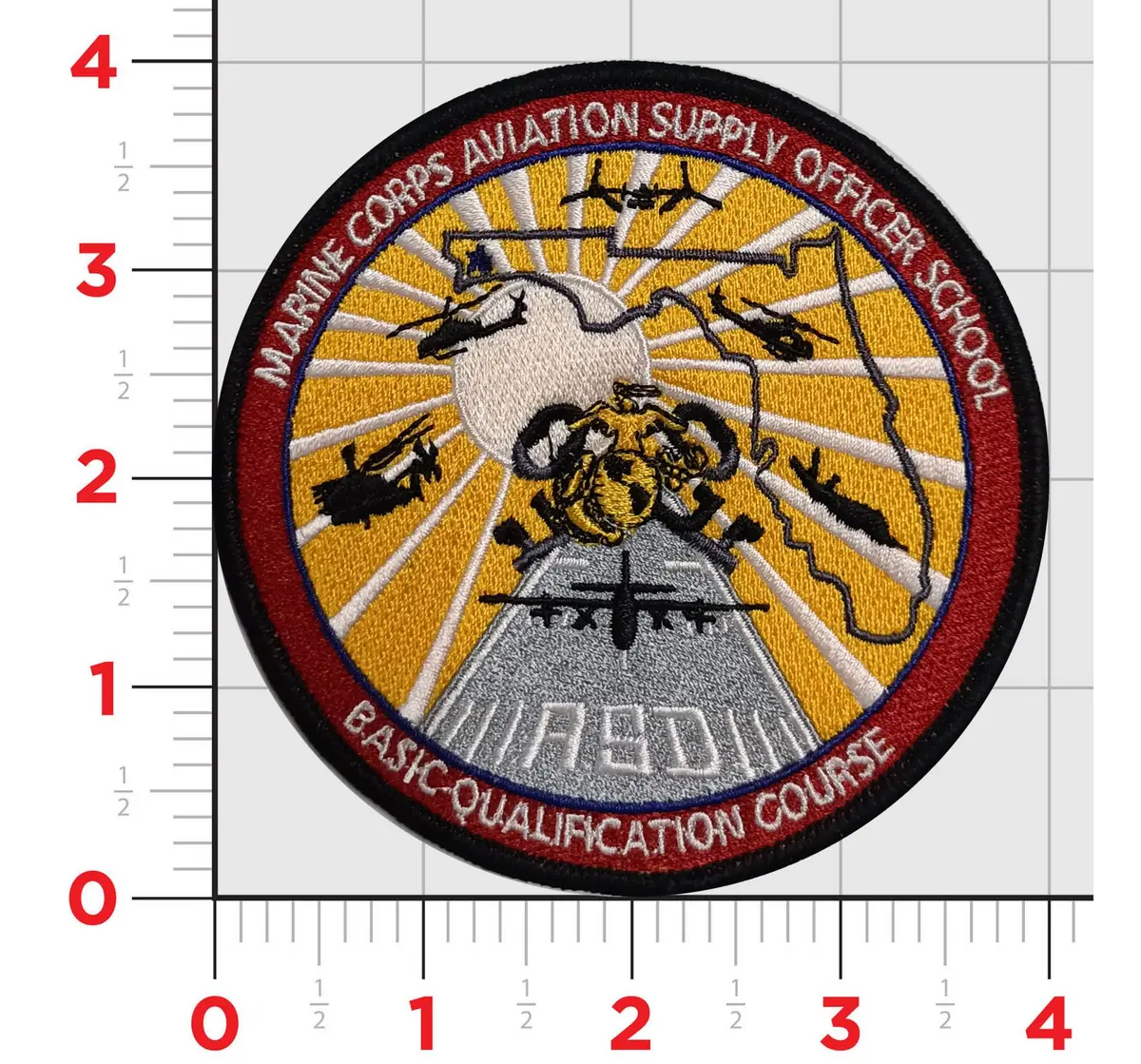 Officially Licensed Usmc Aviation Supply Officers School Patch 1