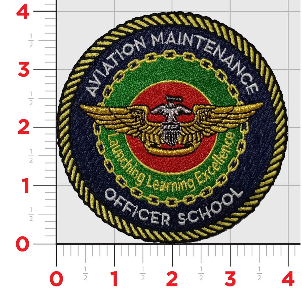 Officially Licensed Us Navy Aviation Maintenance Officer School Patch 1