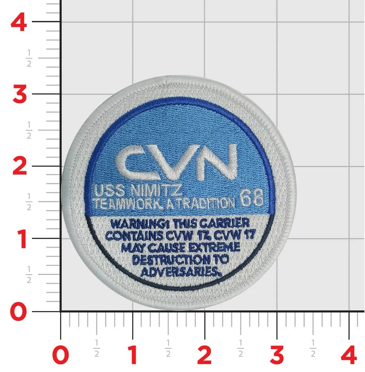 Official Cvn-68 Uss Nimitz Shoulder Patch 1