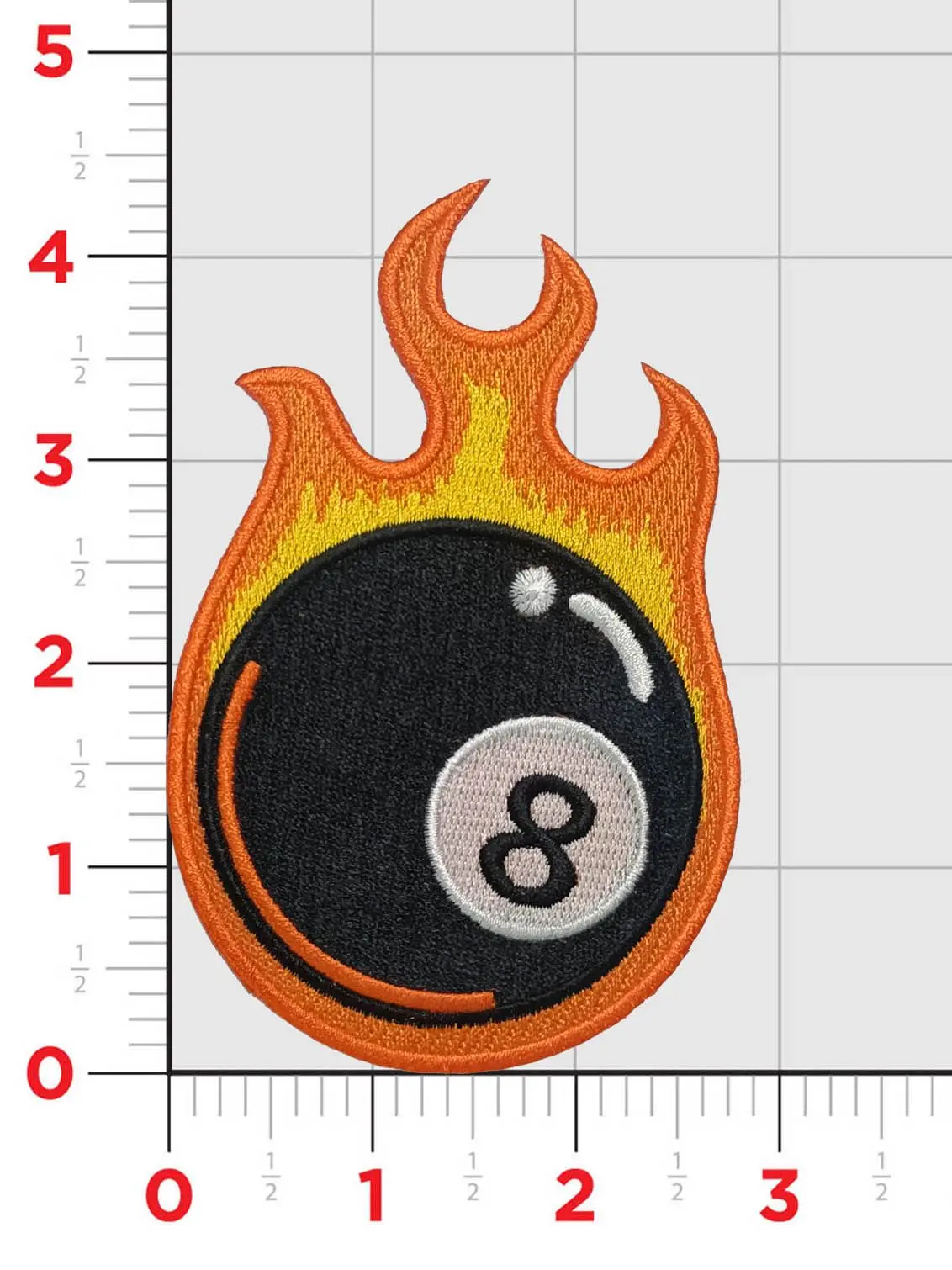 Official Ht-8 Flaming Ball Shoulder Patch 1