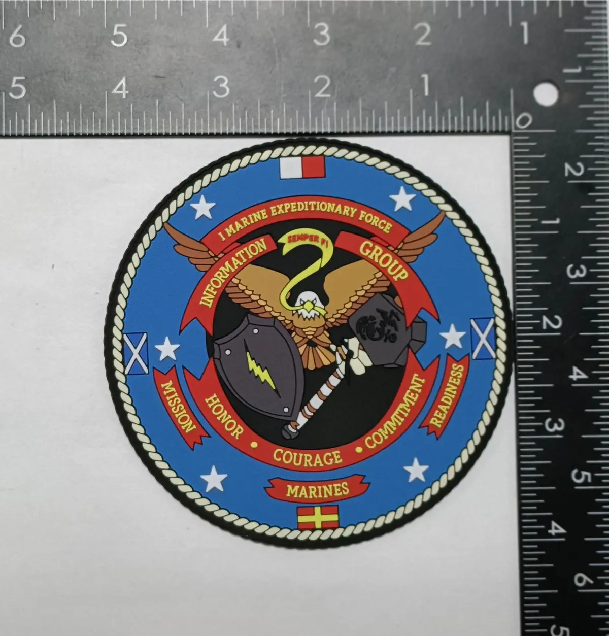 Officially Licensed 1St Marine Expeditionary Force Mef Information Group Pvc Patch 1