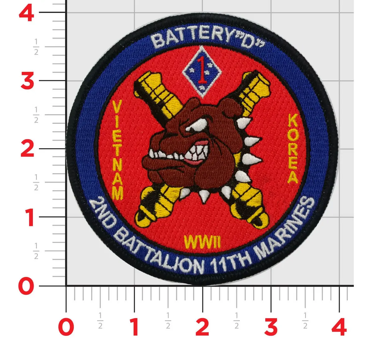 Official 2Nd Battalion, 11Th Marines Battery D Patch 1