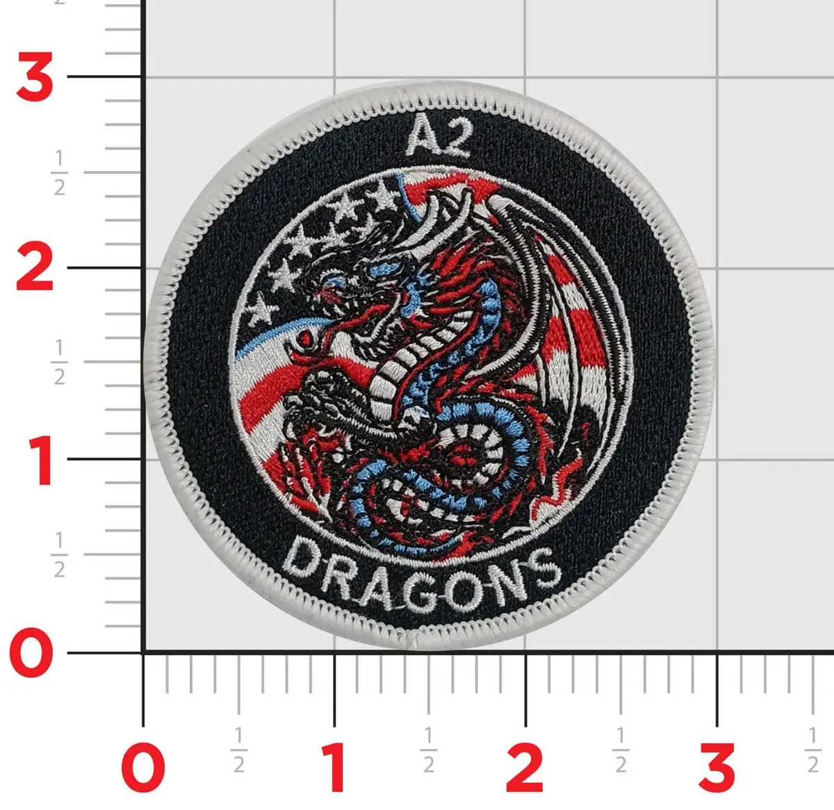 Official Vmu-3 Dragons A2 Shoulder Patch 1