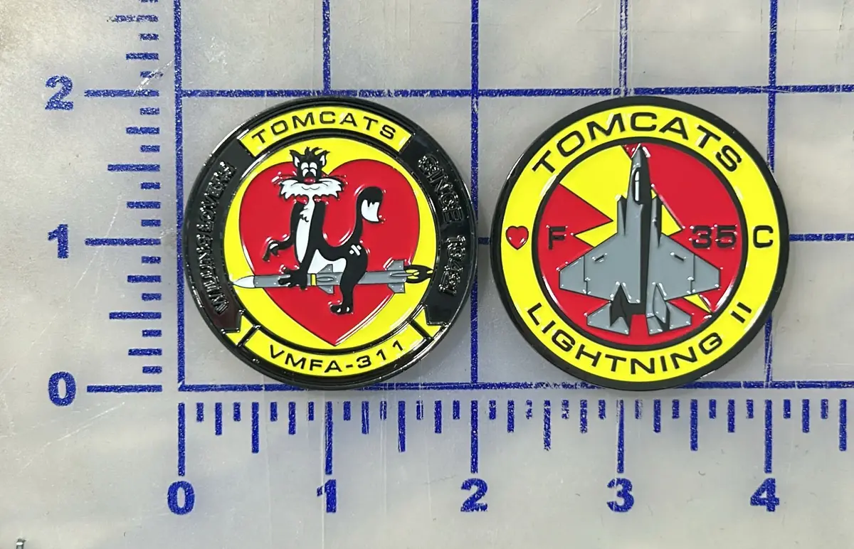 Officially Licensed Usmc Vmfa-311 Tomcats F-35 Coin 1