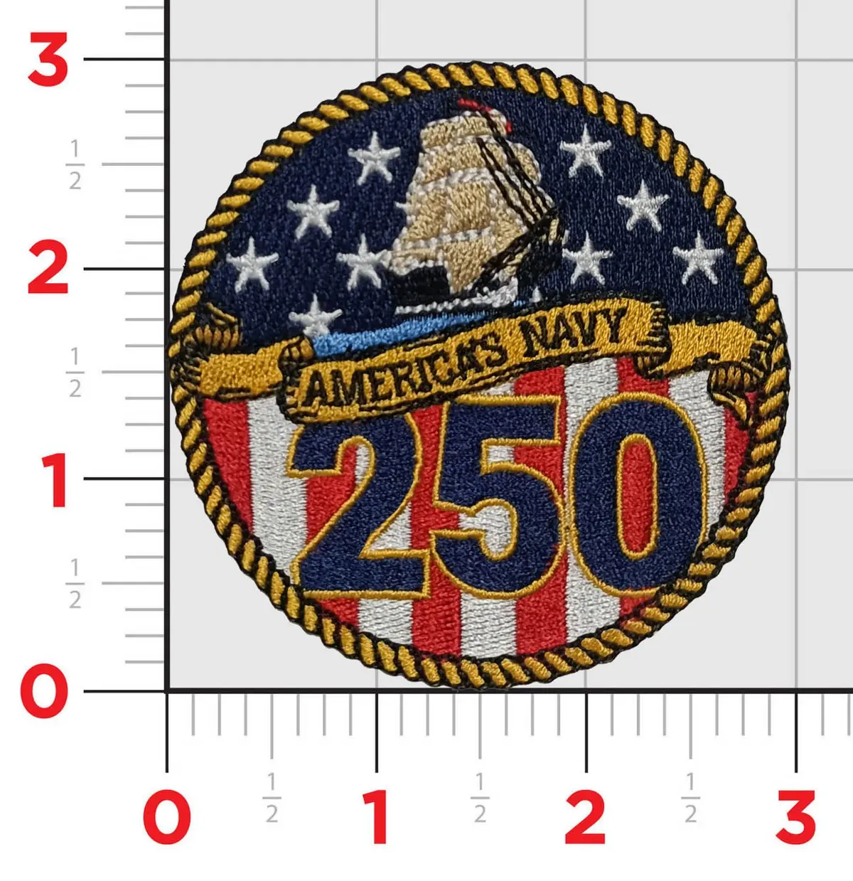 Officially Licensed Us Navy 250Th Anniversary Patch 1