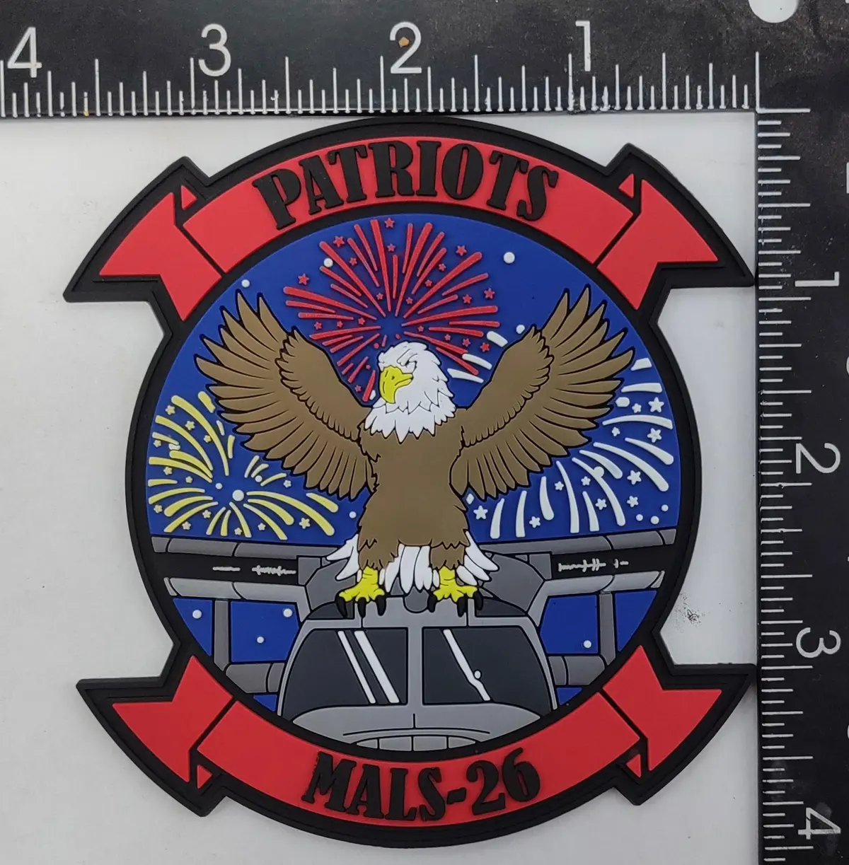 Official Mals-26 Patriots 4Th Of July Pvc Glow Patch 1