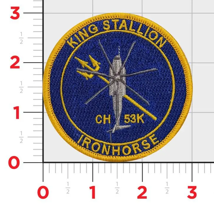 Official Hmh-461 Ironhorse Ch-53K King Stallion Shoulder Patch 1