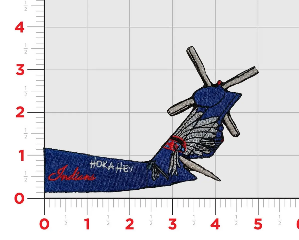 Official Hsc-6 Indians Mh-60 Seahawk Tail Flash Patch 1
