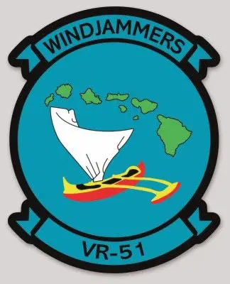 Officially Licensed Us Navy Vr-51 Windjammers Sticker 1