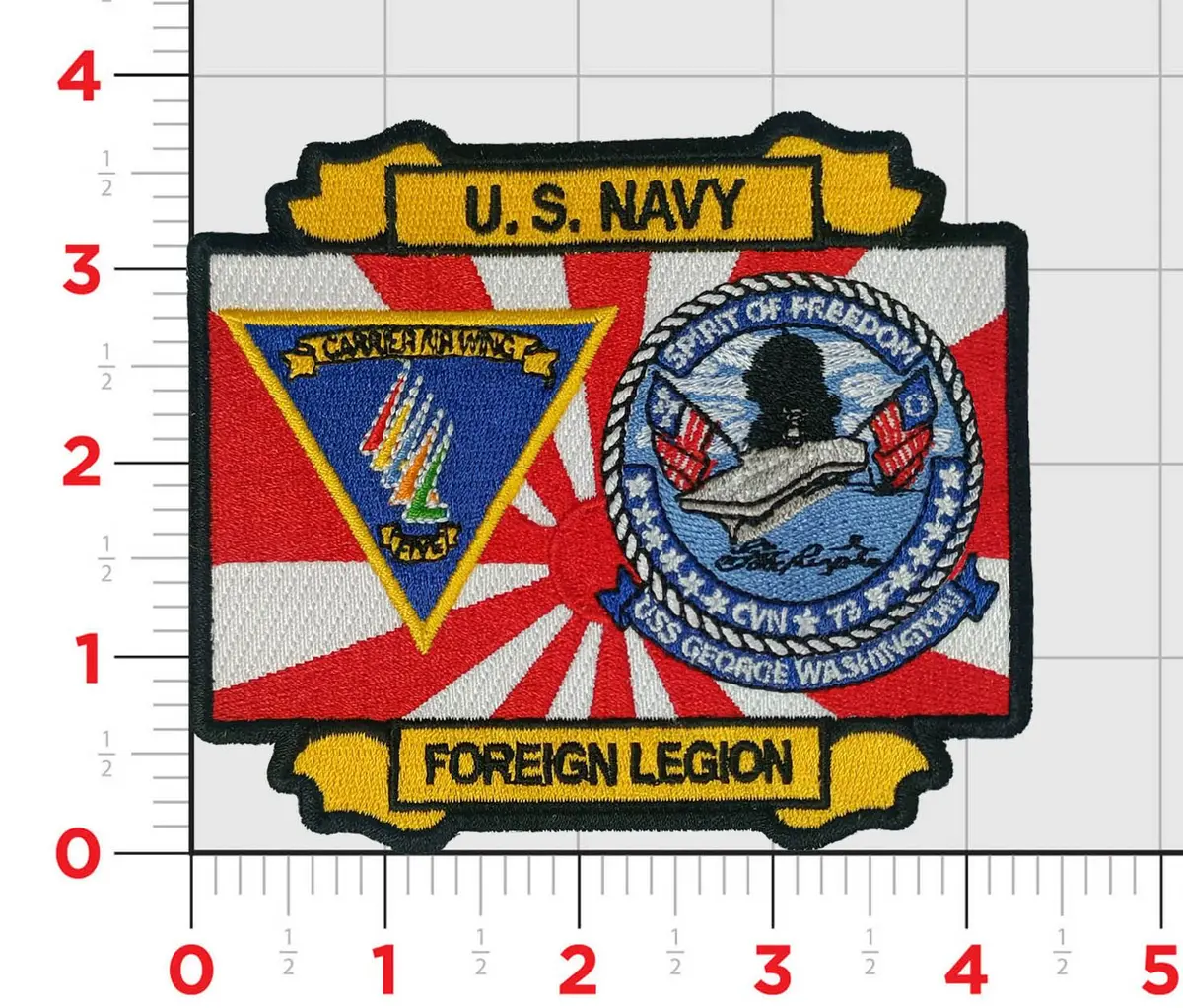 Official Carrier Air Wing Cvw-5 Foreign Legion Patch 1