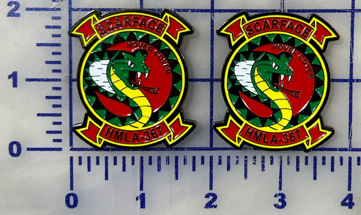 Officially Licensed Usmc Hmla-367 Scarface Coin 1