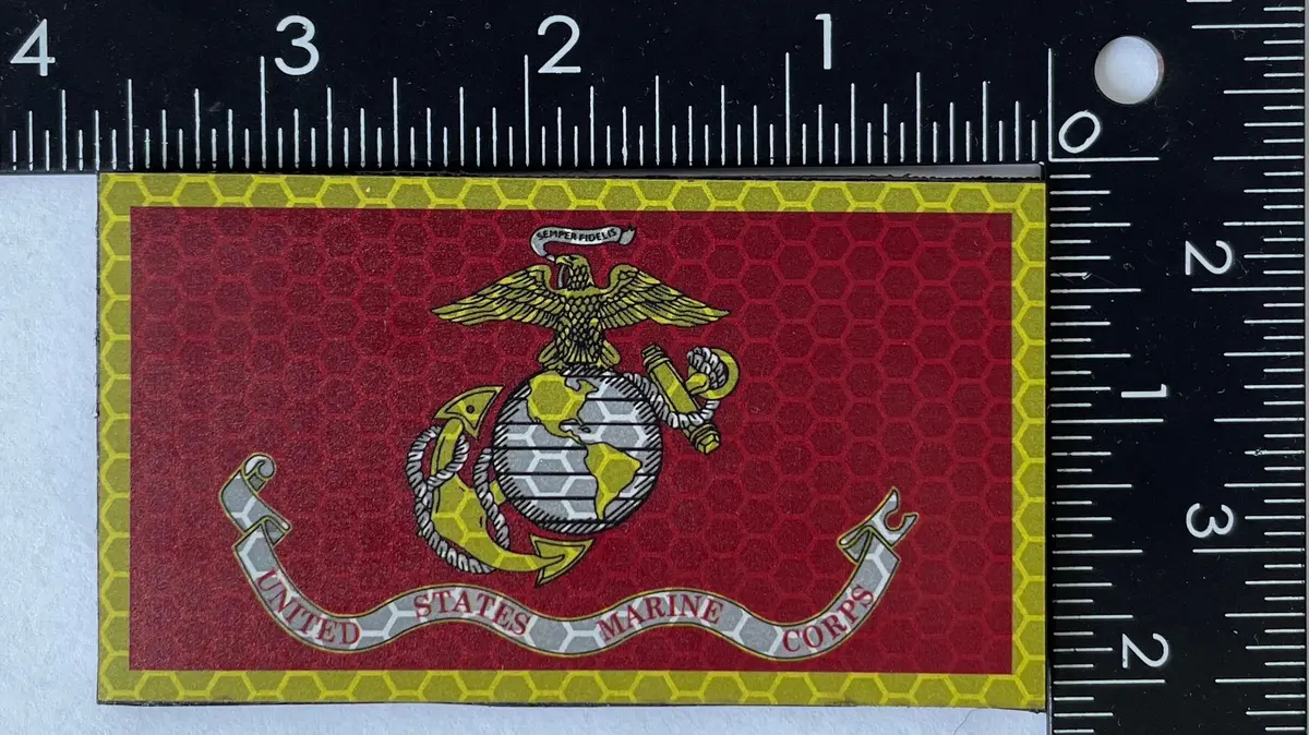 Officially Licensed Usmc Ega Flag Reflective Patches And Stickers 1