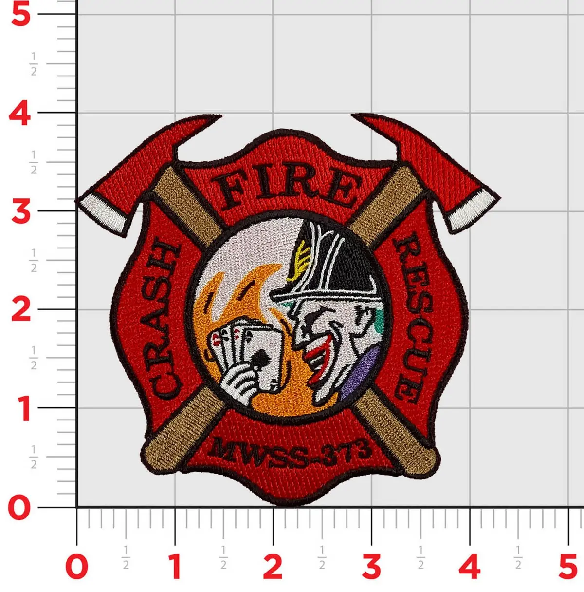 Official Usmc Mwss-373 Joker Crash Fire Rescue Patch 1