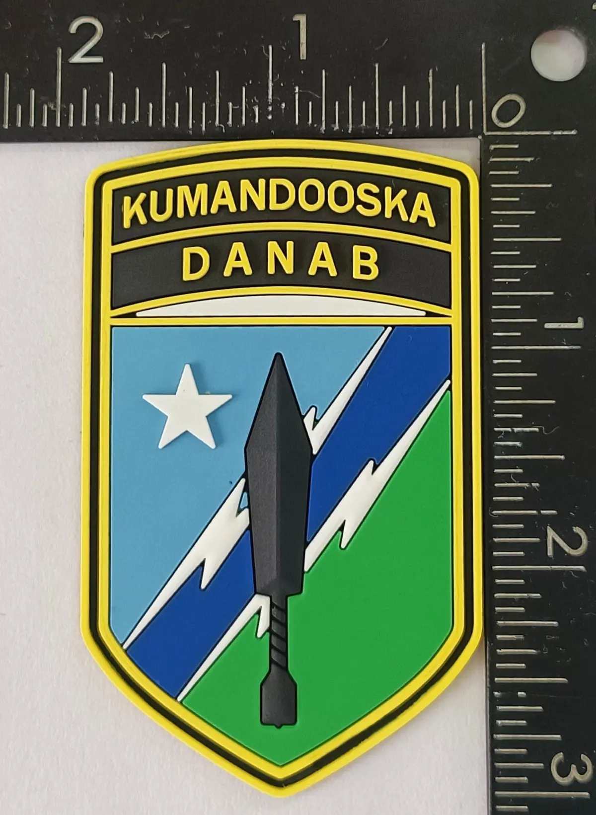 Official Danab Kumandooska Somali Lighting Force Danab Pvc Patch 1