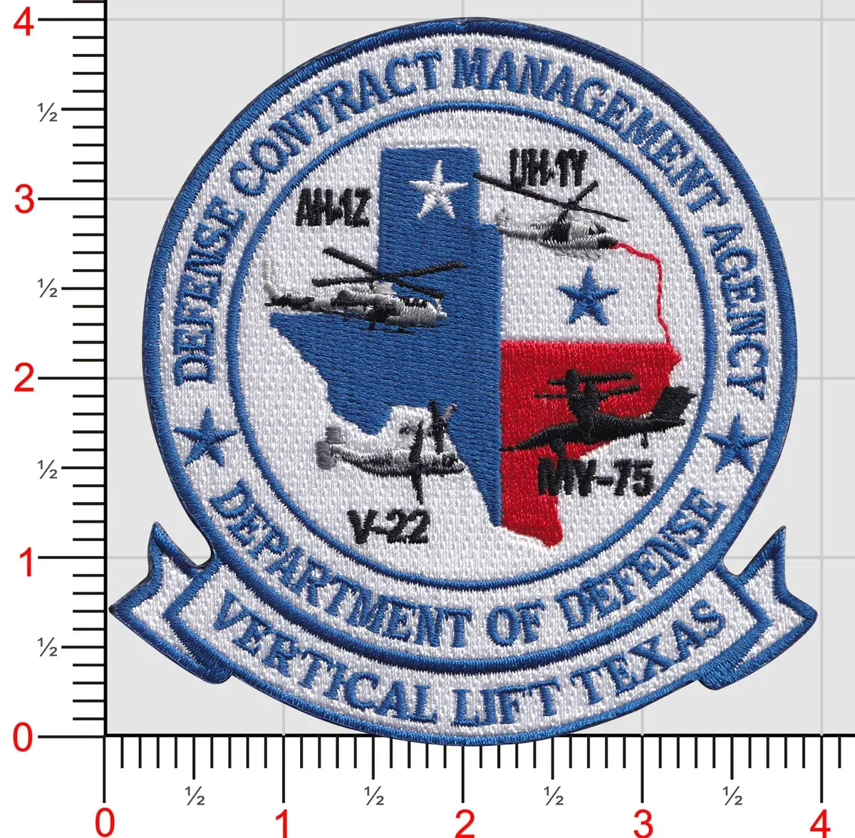 Official Dcma Defense Contract Management Agency Vertical Lift Texas Patch 1