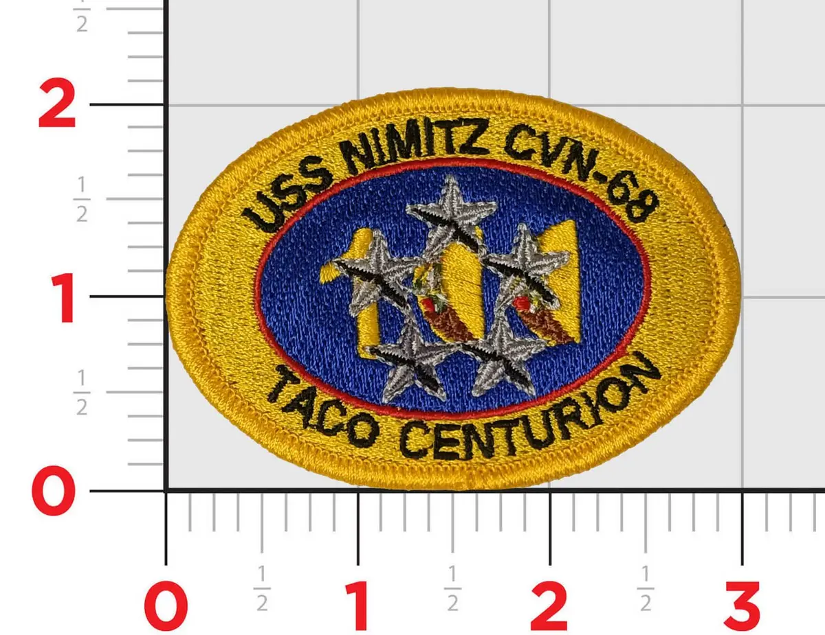 Official Uss Nimitz Cvn-68 Taco Centurion Patch 1