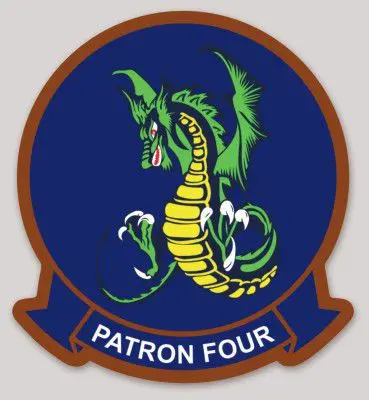 Officially Licensed Us Navy Vp-4 Skinny Dragon Sticker 1