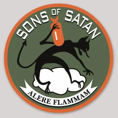 Officially Licensed Usmc Vmsb-241 Sons Of Satan Sticker 1