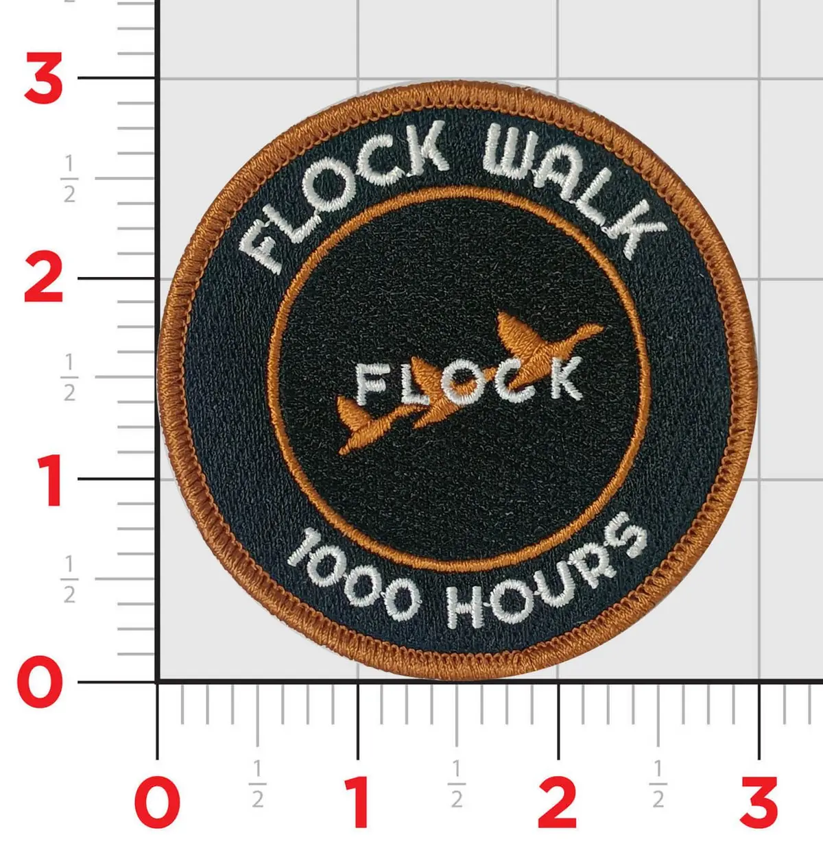 Official Flock Walk 1000 Hour Patch 1
