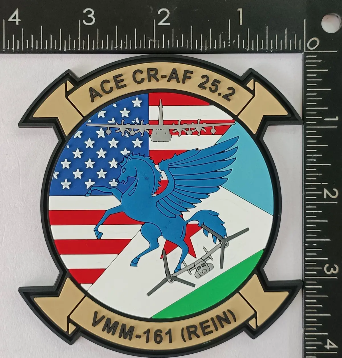 Official Vmm-161(Rein) Greyhawks 25.2 Pvc Patch 1