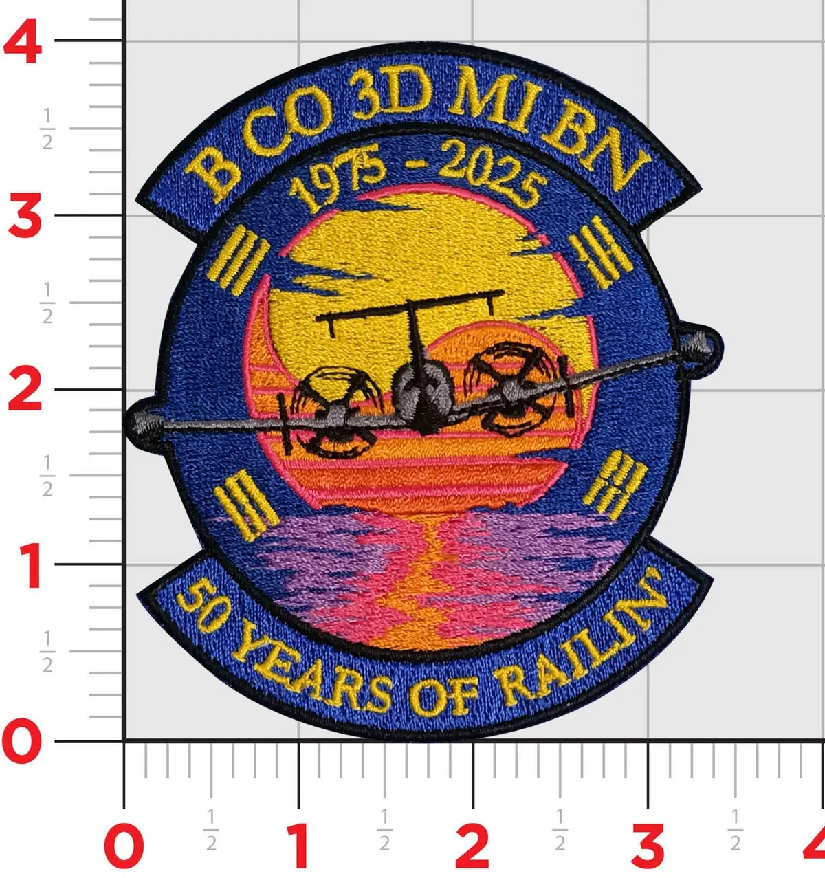 Official Us Army B Co 3Rd Mi Battalion 50Th Anniversary Patch 1