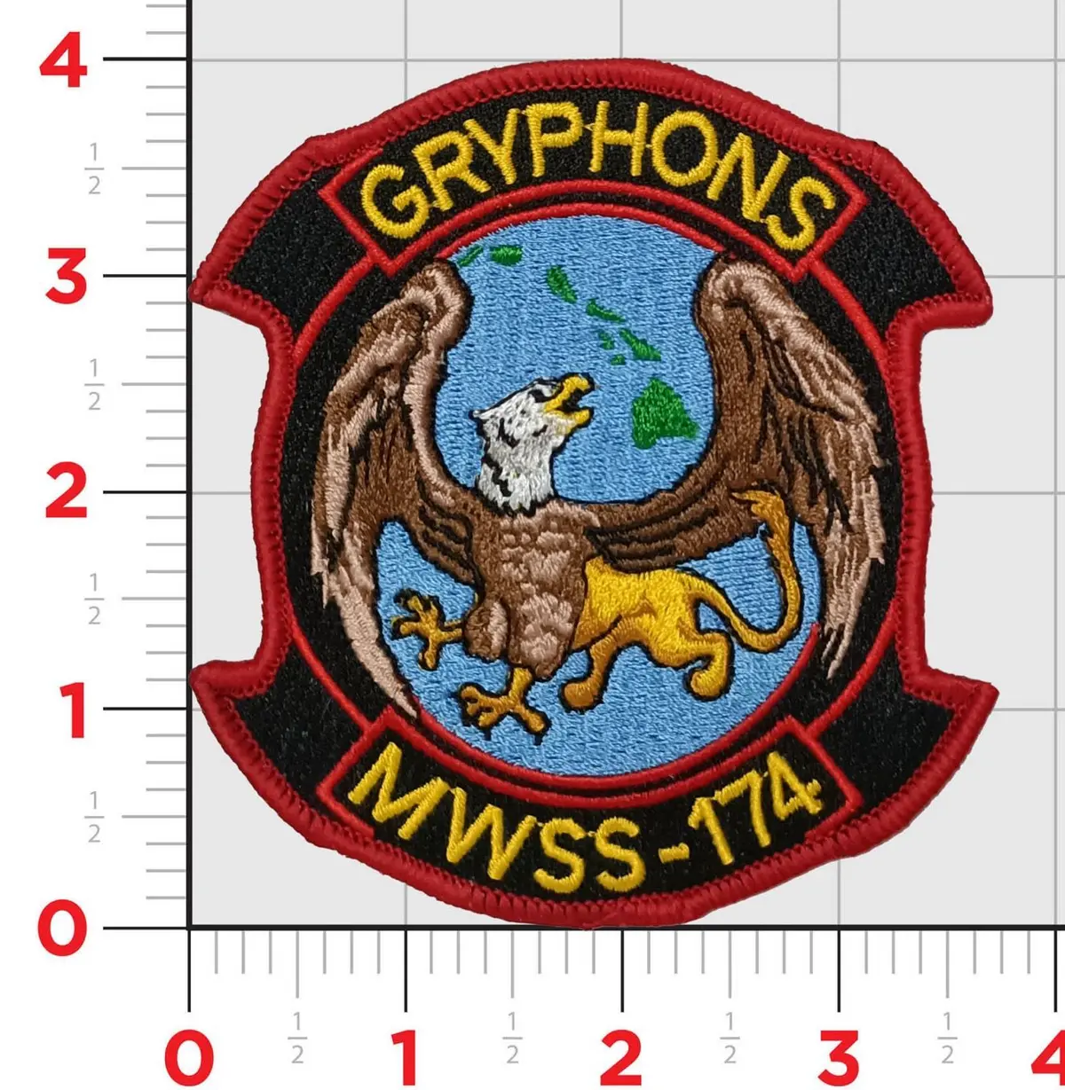 Officially Licensed Usmc Mwss-174 Gryphons Patch 1