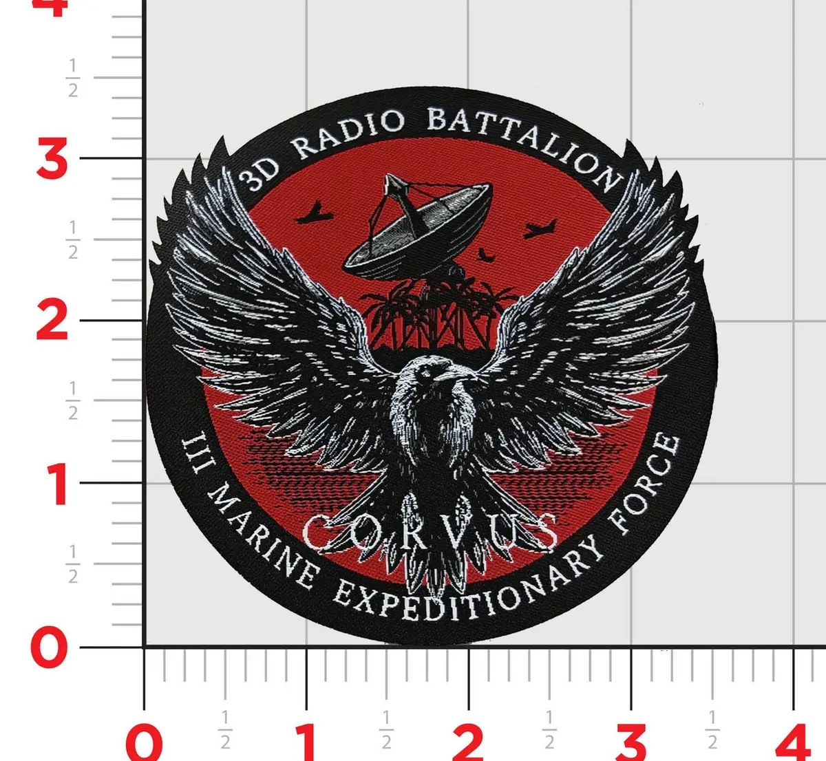 Official Usmc 3Rd Radio Battalion Iii Mef Corvus Patch 1
