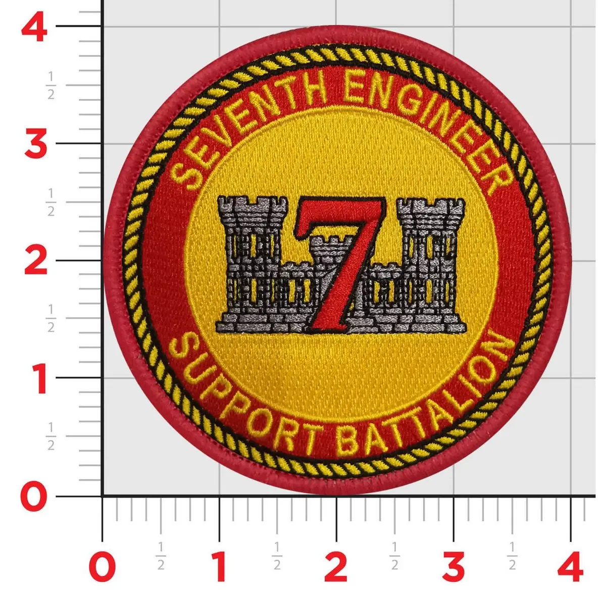 Officially Licensed Usmc 7Th Engineer Support Battalion Patch 1